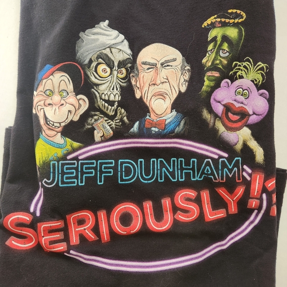 M Jeff Dunham Seriously!? TOUR SHIRT 100% Cotton Comedy Tour Gift Fan Seriously - Picture 4 of 4